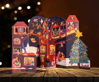 VÁNOČNÍ BETLÉM a ADVENTNÍ KALENDÁŘ, papírovej strom, kterej roste u vás v obýváku. Betlém plný zvířátek zvaný...